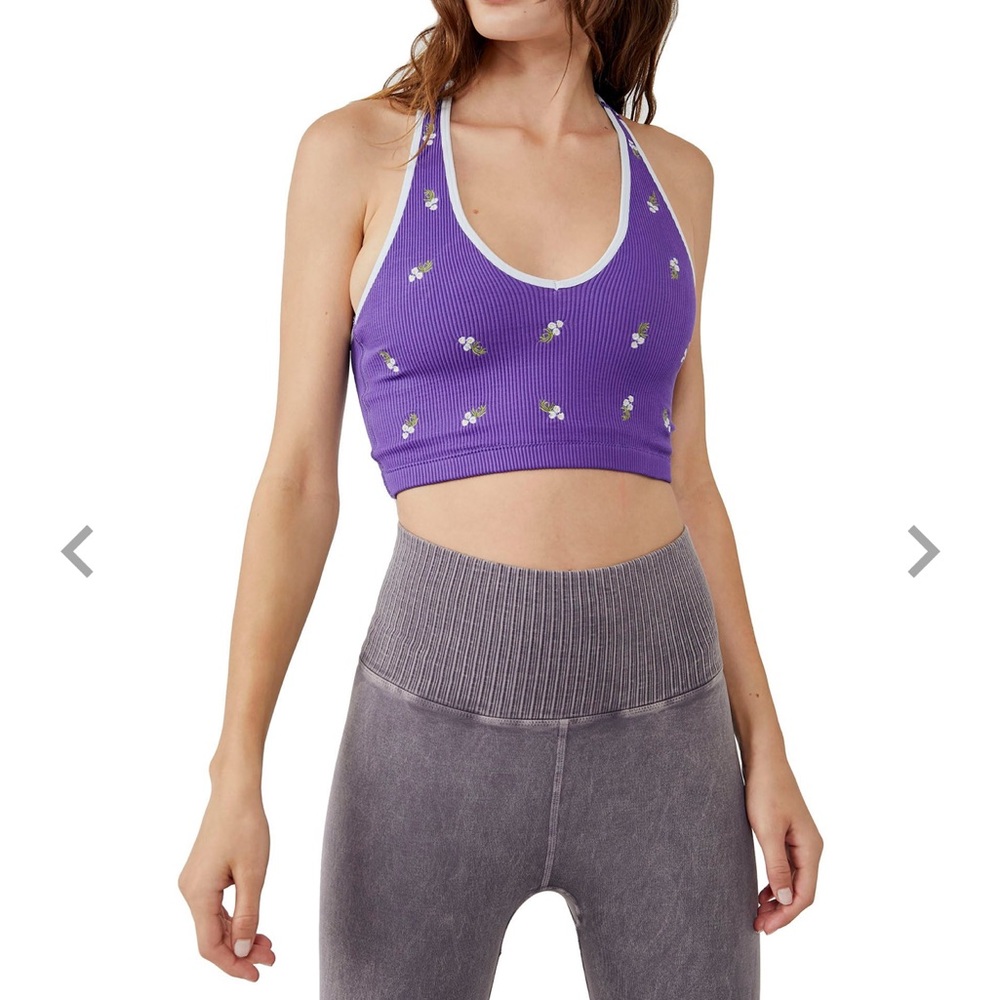 NWT Free People Floral Sports Bra